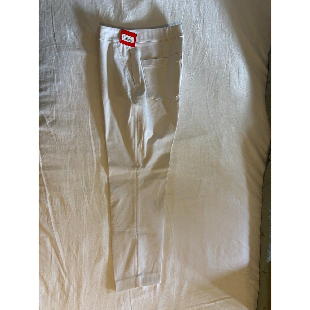 SPANX PerfectFit Ponte Slim Straight Pants Womens Large White NWT Stretch 20372R